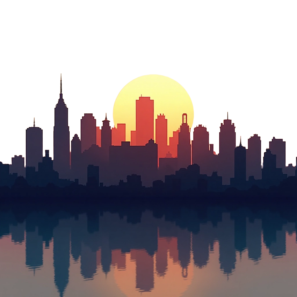 Urban Sunset Reflections